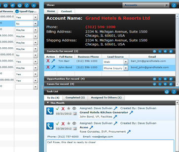 Salesforce context and tasks always there